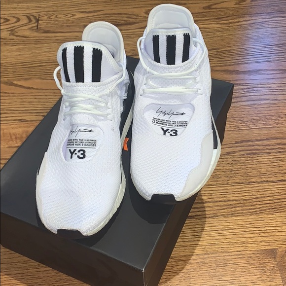 Y-3 Men’s Size 8 White Sneakers - Retail $420 - Picture 1 of 5